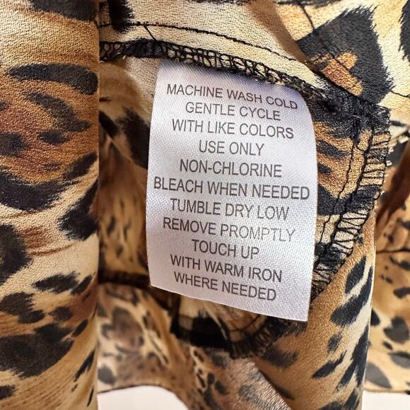 Allison Taylor Y2K 2000's Set of 2 Going Out Ruffle Tops Leopard Print Brown XL - Picture 15 of 15